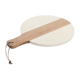 DKD Home Decor Tabla de Cortar para Cocina de Mármol y Madera de Acacia, Diseño Urban Blanco Natural, 40x30x2 cm. Apta Lavavajillas. Precio: 12.79000008. SKU: B17FJMY44R