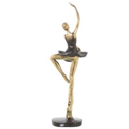 Figura Decorativa Alexandra House Living Dorado Plástico Bailarina 15 x 18 x 44 cm