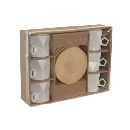 DKD Home Decor Tazas de Café Básicas de Porcelana Blanca, Set de 6 (180ml) 7.5 x 8 x 11 cm
