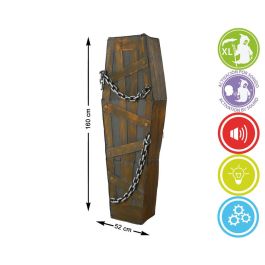 Ataúd Halloween con Sensor de Movimiento, Luz y Sonido 160x50x28 cm Precio: 67.99000043. SKU: B15VSSWC64