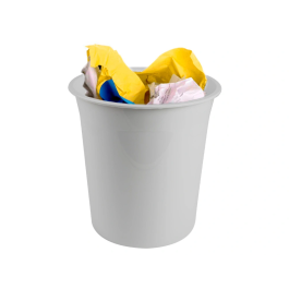 Q-connect Papelera KF00610 Plástico Gris Opaco 13 Litros Ø21 x 29 cm