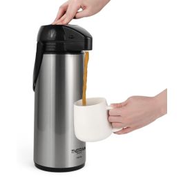 Thermosport Termo de Acero Inoxidable con Dispensador 1.9L - 14 cm Ancho x 37.4 cm Alto x 15.8 cm Largo (6 Unidades)