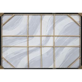 DKD Home Decor Cuadro Moderno de Poliéster y PS Azul 140x5x180 cm - Decoración para Hogar, Salón y Dormitorio