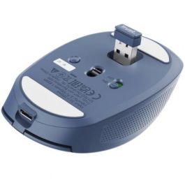 Ratón Inalámbrico por Bluetooth Trust Ozaa Compact Wireless/ Batería recargable/ Hasta 3200 DPI/ Azul Ratón Inalámbrico por Bluetooth Trust Ozaa Compact Wireless/ Batería recargable/ Hasta 3200 DPI/ Azul