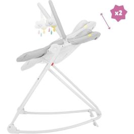 Badabulle Transat Compact'up Plegable Bebé - Hamaca de 5 Alturas con Función Balanceo, Respaldo Reclinable y Arco de Juego - Candy