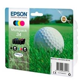 Epson Multipack Tinta 34 Durabrite Ultra Ink 4 Colores (Negro, Cian, Magenta, Amarillo) 6.1ml + 4.2ml x3 Precio: 58.49999947. SKU: S8405460