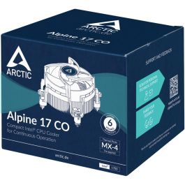 ARCTIC Alpine 17 CO Refrigerador de aire para CPU Socket Intel LGA 1700 (9,2cm, 250-2700 RPM, 0,3 sonio)