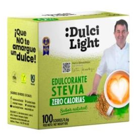 DulciLight Edulcorante Stevia Zero 100 Sobres - Vegano, Sin Gluten, Apto Diabéticos y Keto Friendly Precio: 4.6899996. SKU: B18NA65VZT
