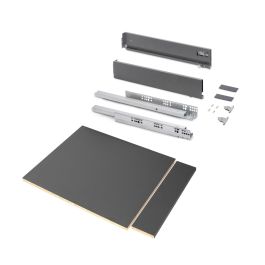 Emuca Kit de cajón para cocina o baño Vertex de altura 93mm con regulación 3D, tableros incluidos, módulo 450mm, Gris antracita Emuca Kit de cajón para cocina o baño Vertex de altura 93mm con regulación 3D, tableros incluidos, módulo 450mm, Gris antracita Precio: 52.5000003. SKU: B132VYZFDP