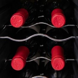 Cecotec CoolCrystal Nevera de Vino Independiente 12 Botellas Negro con Control Táctil, Rango 8-18ºC y Estantes de Madera