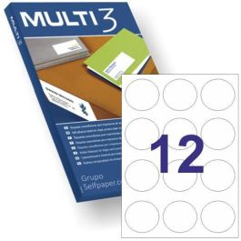 Multi-3 Etiquetas Adhesivas Circulares Ø60 mm Inkjet-Láser 12 X 100H Blanco Precio: 6.69000046. SKU: S8413453