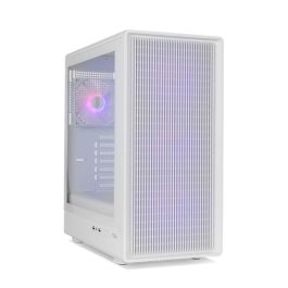 Nox NXINFTYIOTAWH Caja Gaming Semitorre Infinity IOTA Blanca con Cristal Templado, Frontal Mesh y 4 Ventiladores ARGB