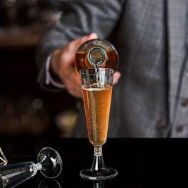 Inde Set 12 Copas de Cava Pie Transparente 150 cc (24 Unidades)