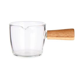 VIVALTO Cazo 100 ml de Cristal Borosilicato con Mango de Madera 6.5x5x10.5 cm (Set de 12)
