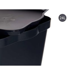 Caja Plastico Con Tapa 24L Antracita Kipit 29X24CM (6 Unidades) Caja Plastico Con Tapa 24L Antracita Kipit 29X24CM (6 Unidades)