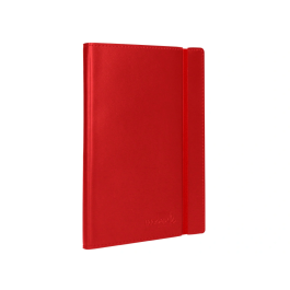 Liderpapel Libreta Similpiel A7 120 Hojas 70gr Cuadriculada Rojo
