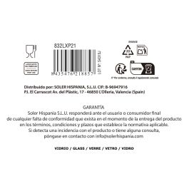 La Mediterranea Copa Sidari 350 cc Mora, 9 cm de diámetro x 17 cm de alto (36 Unidades)