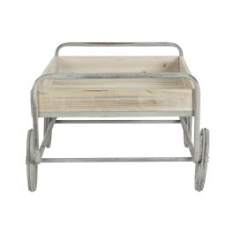 DKD Home Decor Carro Vintage 67 x 46 x 110 cm Gris Natural Abeto Metal