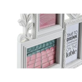 DKD Home Decor Marco Multifoto Romantico Blanco 2 x 34 x 49.5 cm con espacio para 6 fotos
