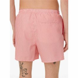 Bañador Hombre Only & Sons Onsted Stripe Seersucker Rosa 28