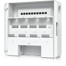 Ubiquiti Enterprise Access Hub para Control de Acceso 8 Puertas con Respaldo de Batería, 10 Puertos Gigabit, 8 PoE 240W