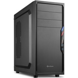 SHARKOON VS4-V Midi Tower Negro Caja ATX con 2 Puertos USB 3.0 Frontales Ideal para Oficina y Trabajo