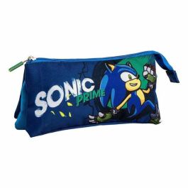 Estuche portatodo 3 compartimentos sonic prime 2.2 x 1.1 x 22.5 cm