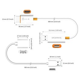 Cable Audio Jack (3,5 mm) j5create JVAW56-N