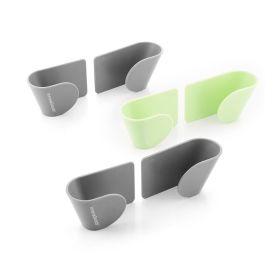 Pack Set de 3 Soportes Adhesivos para Tapas de Cocina y Organizador de Especias Adhesivo y Divisible y Recipientes de Cocina Adh