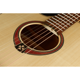 Lag Guitarra Electro-Acústica Dreadnought Cutaway Zurdos Natural Tapa Abeto Engelmann Macizo 6 Cuerdas