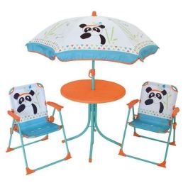 FUN HOUSE 713095 PANDA INDIA Muebles de jardín con mesa, 2 sillas plegables y sombrilla para niños. Precio: 65.94999972. SKU: B17N42F76D