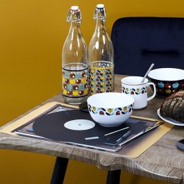 Home Deco Factory Individual 45x30 cm con Imagen de Tocadiscos Estilo Retro Colores Surtidos