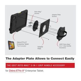 RAM Mounts GDS Roto-Mag 3-en-1 Grip Handle para Zebra ET40/ET45 8” Enterprise Tablet, Accesorios Tablet con Asa Rotatoria