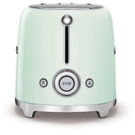 Smeg TSF01PGEU Tostadora de Pan 2x2, Estilo Retro Años 50, Color Verde