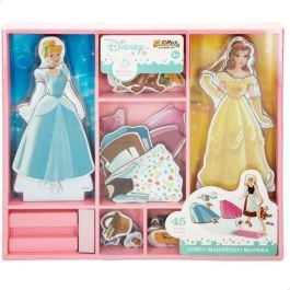 Disney Princesa Puzzle Encajable de Madera, Vestidos de Princesas Disney, Juguete Educativo de 32x28 cm, para Niñas +3 Años