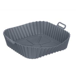 Kinvara Molde Cuadrado para Freidora de Aire de Silicona Gris 23 x 20.5 x 6 cm (12 Unidades) Kinvara Molde Cuadrado para Freidora de Aire de Silicona Gris 23 x 20.5 x 6 cm (12 Unidades)