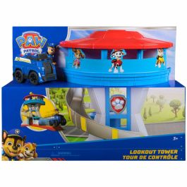 Spin Master Centro de Mando Torre de Control Paw Patrol, Set de Juego con 2 figuras de cachorros y cartas de misión, 50 cm de altura, Edad +3 años