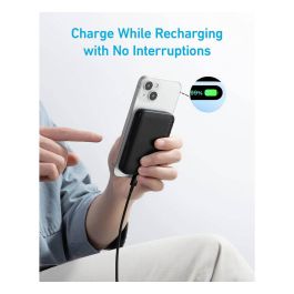 Anker A1616G11 Batería MagGo 321 (PowerCore 5K) 5000 mAh Cargador Inalámbrico Negro para iPhone 12/13/14 Series