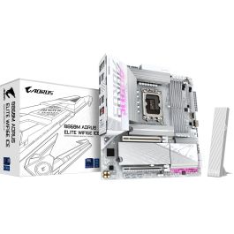 GIGABYTE B860M AORUS ELITE WF6E ICE Placa base Intel B860 LGA 1851 para Intel Core Ultra DDR5 Wi-Fi 6E Micro ATX PCIe 5.0 USB 4.0
