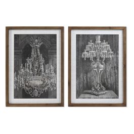 Cuadro Neoclasico DKD Home Decor Negro Blanco 2 x 70 x 50 cm (2 Unidades)