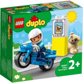 Lego 10967 Moto de Policía LEGO DUPLO con Oficial, Perro y Pista de Rescate para Niños +2 años