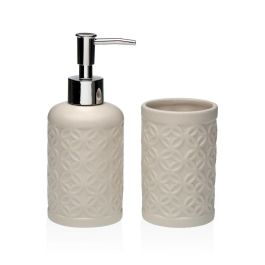 Set de Baño Versa Beige Dolomita 6,8 x 17 x 6,8 cm Set de Baño Versa Beige Dolomita 6,8 x 17 x 6,8 cm