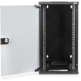 DIGITUS Carcasa mural 10" (254 mm) 12U 312x300 mm, Rack de pared, 30 kg, Acero, Negro
