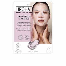 Iroha Mascarilla Facial y de Cuello con Colágeno y Ácido Hialurónico Antiarrugas Antiedad 1 Unidad Precio: 4.49999968. SKU: S0509154
