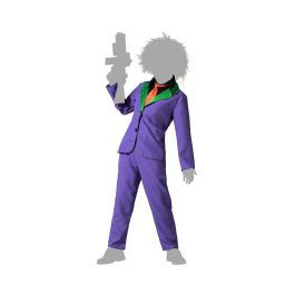 Disfraz de Payaso Traje Morado con Chaqueta para Niño 3-4 Años Halloween. Circo Oscuro y Perturbador.