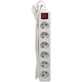 Unidad doméstica - GAO - 6 enchufes - Con interruptor, cable de 1,4 m, protección infantil