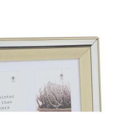 DKD Home Decor Marco Multifoto Tradicional para 3 fotos, Dorado Plateado, de PS y Cristal, 29x47 cm (Pack 2 unidades) DKD Home Decor Marco Multifoto Tradicional para 3 fotos, Dorado Plateado, de PS y Cristal, 29x47 cm (Pack 2 unidades)