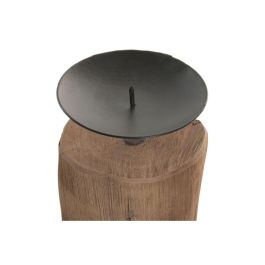 DKD Home Decor Portavelas Vintage Marrón Negro 8 x 30 x 8 cm Set de 3