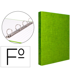 Liderpapel Carpeta 4 anillas 25mm folio cartón forrado verde frosty Precio: 4.58999948. SKU: B1D28ADKR3