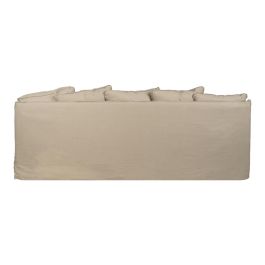 Sofá 3 Plazas Beige Tejido-Madera 216 X 94 X 93 cm